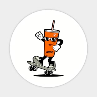 JUICE AND SKATEBOARD CARTOON Magnet